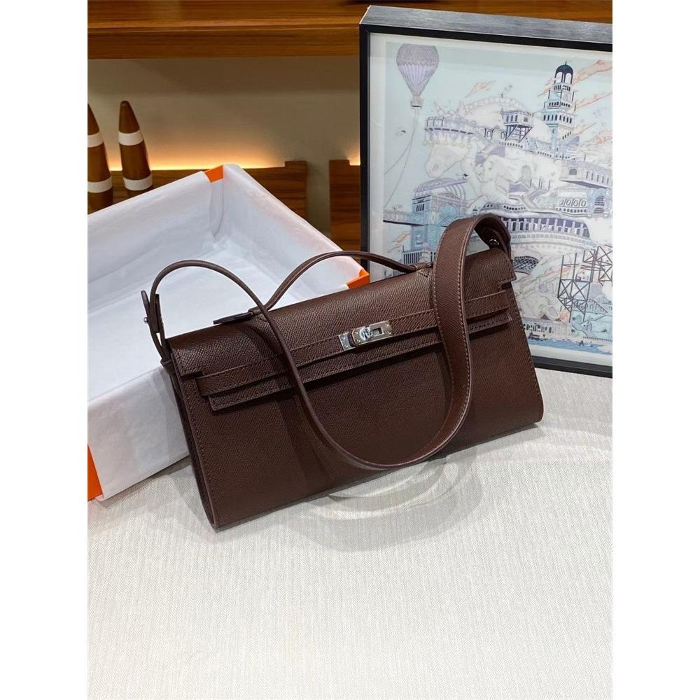 Nová dlouhá KL spojková taška vzor dlaně hovězí kůže vzor aligátora hovězí kůže taška pod paži taška přes rameno dámská taška trend