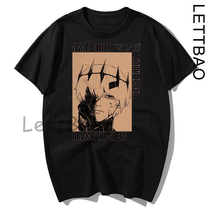 Japanese Anime Tokyo Ghoul T Shirt Men Kawaii Cartoon Kaneki Ken Graphic Fashion Unisex Tshirt