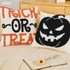 1PC LOZUJOJU Halloween Pillowcase Ghost Pumpkin Pattern Embroidered Soft Cushion Cover for Sofa Living Room Bedroom Home Decor