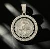 European and American New Alloy Full Diamond Personalized Rotating Sickle Death Pendant Hip-hop Necklace Men's Jewelry