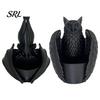 Unique Succulents Container Hanging Bat Plant Pot, 3D Printed Owl Planter, Halloween Garden Accessories Gothic Holder for Trailing Vines, Home