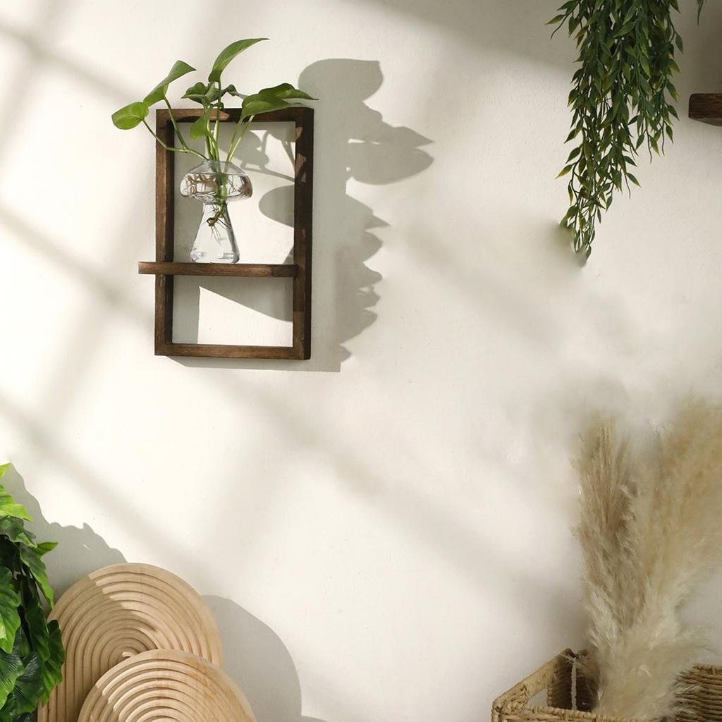 Wooden Display Shelf Floating Shelves Rustic Wood Shelves Wall Storage for Kitchen over Toilet Small Wall