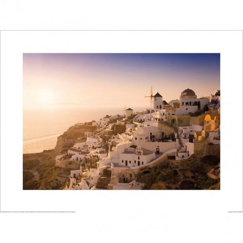 Rod Edwards Lenistwo Dni Santorini Print