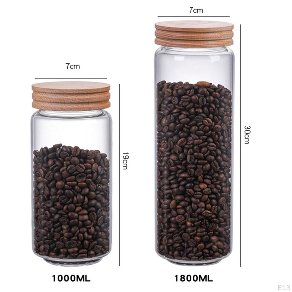 Glass Storage Jar, Sealed Canister for Rice Cereal Spice