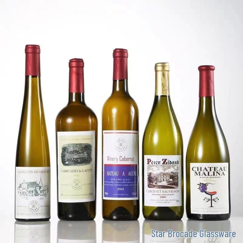 750ml mattierte große Bauch-Dunkelgrüne Glasweinflasche für Cabernet