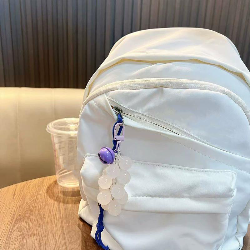 WTEMPO UV Color Changing Grape Keychains Bags Charm Keychain Cute Keychains Car Decor Fruit Purse Charm Personalizing Accessories