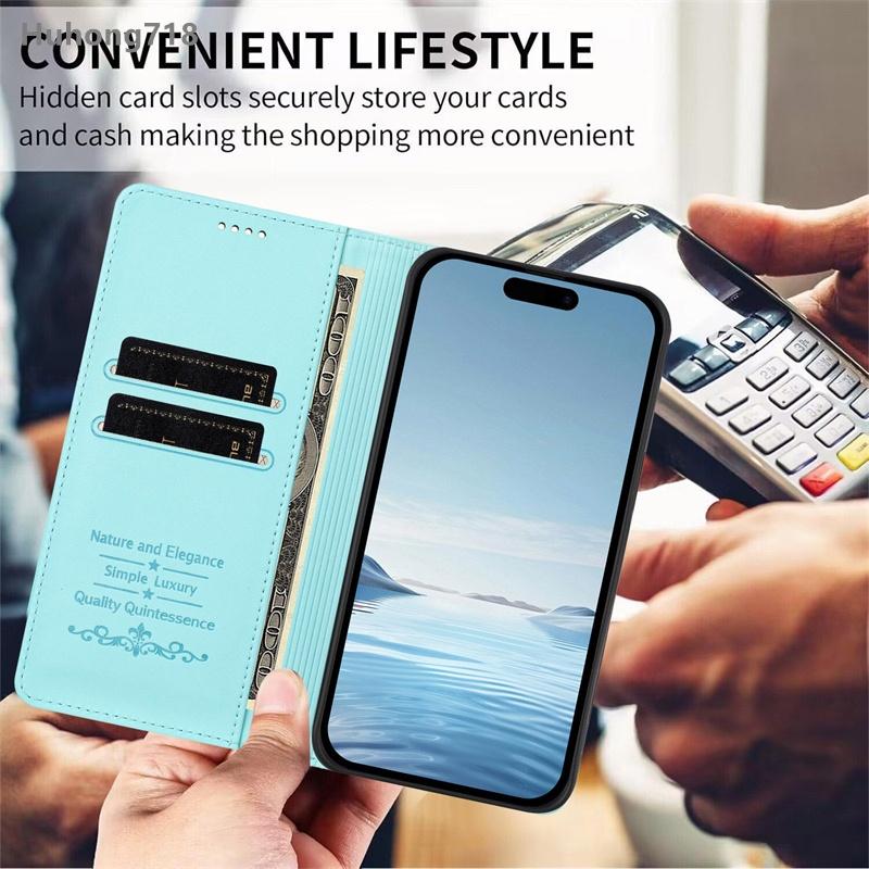 Magnetic Flip Case for OPPO A1 A1X A2 A11 A11S A40 A40M A60 A80 Pro 4G 5G with Card Holder Stand Protection Cover