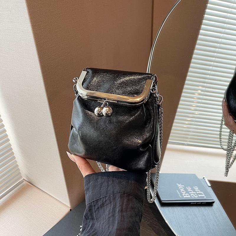 Høykvalitets Mykt Skinn Nisjedesign Veske Mote Lett Skulderveske Mini Crossbody Telefonveske