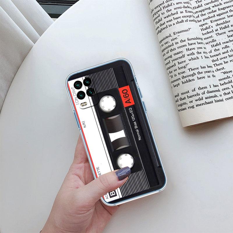 Vintage Boombox Tape Transparent Phone Case for Motorola Moto G7 G8 G9 G84 G85 G73 G24 G15 Z2 Play Power Plus