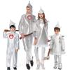 Of Wizard Oz Tin Man Adult Kids Cosplay Costume Boy Girl Fancy Dress Suit Outfit