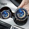 Spill-proof Car Coaster 2PCS Coasters, Easy Clean Round Cup Holder, Wear-Resistant Accessory Decorative for Desktop Home Bar Kitchen Travel