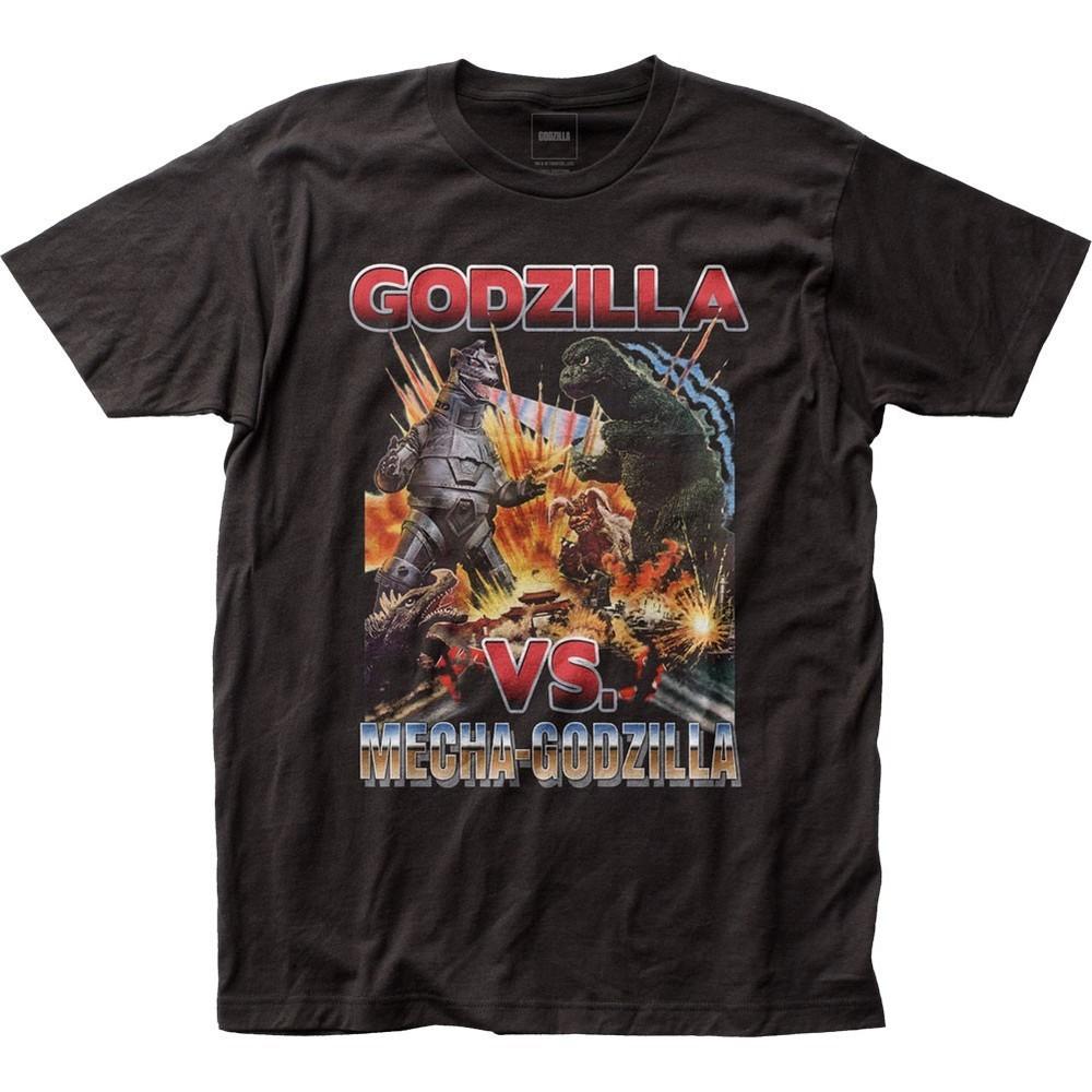 Godzilla Godzilla VS MechaGodzilla Mens T Shirt Classic Monster Movie Black Unisex T-Shirt XXXL