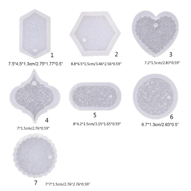 DIY Diamond Listing Silicone Epoxy Resin Mold Diamond Irregular Aromatherapy Pendant Tag Keychain Jewelry Mold Tools