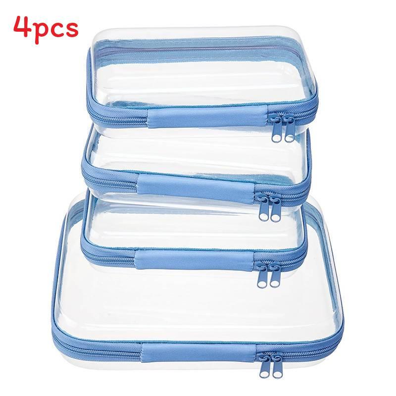 Travel Organizer Pvc Soft Bag With Zipper For Cosmetic And Clothing Storage