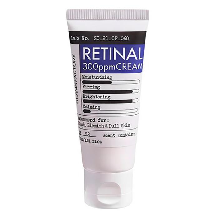 Derma Factory Retinal 300ppm Cream – Advanced Vitamin A Anti-Wrinkle, Firming, Brightening & Lifting Vegan Care, Korean