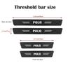New 2026 Carbon Fiber Car Doorsill Sticker Protective Film for Volkswagen VW Polo Door Threshold Pedal Scuff Plate Decals Accessories zs0