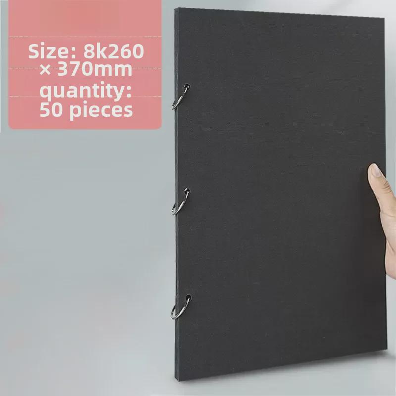 

Альбом для рисования Yuanhao Black Card A4 с отрывными листами, расписанный вручную - 8K DIY Graffiti в твердом переплете для рисования и зарисовок.