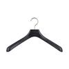 Commercial Suit Jacket Hangers, Black, Sturdy, Plastic, Anti-Slip (Set of 4, 39cm, No Bars)
