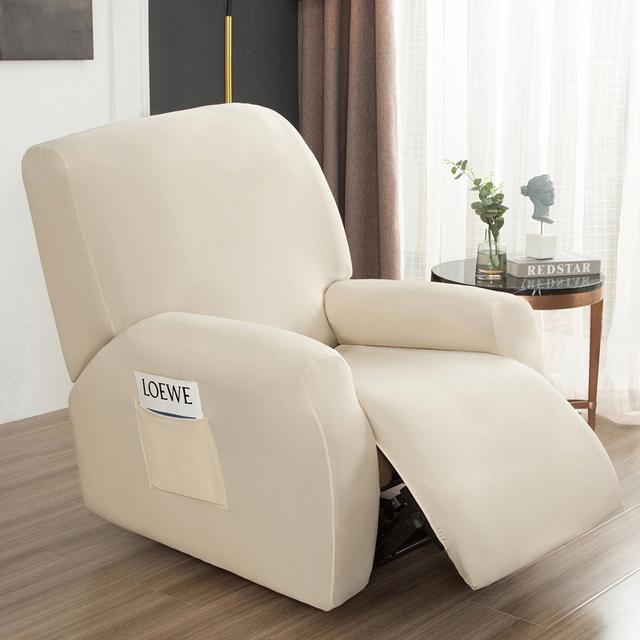 4 Pieces Waterproof Recliner Living Sofa Cover For Living Space Flexible Reclining Chair Cover Protection Lazy Boy Relax Armchair Cover
