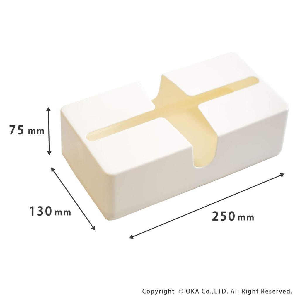 Lux Paper Towel Case Pick White 130mm Long X 247mm Wide X 78mm High Velcro for Wall Easy-to-remove (with Mounting)