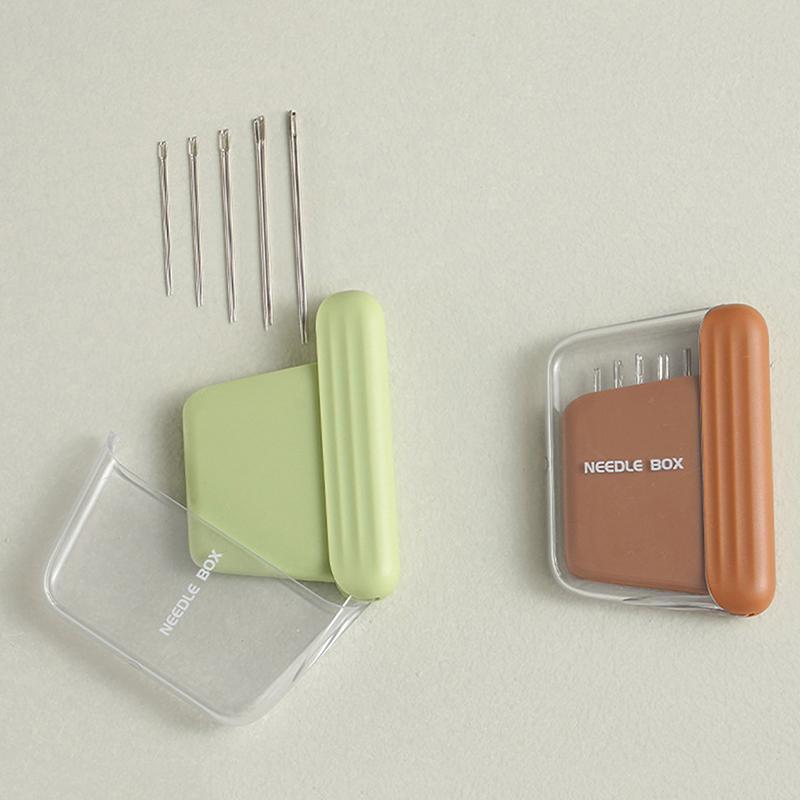 Magnetická krabička na šicí jehly s 10 jehlami, jehly různých velikostí, přenosné magnetické úložné krabičky, domácí vyšívací šicí příslušenství
