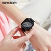 SANDA 3261 Student Quartz Watch Colorful Leisure Waterproof Creative Square Dial Fashion Men's and Women's Watches
