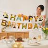 Excavator Construction Birthday Party, Striped Engineering Vehicle Bunting Decoration