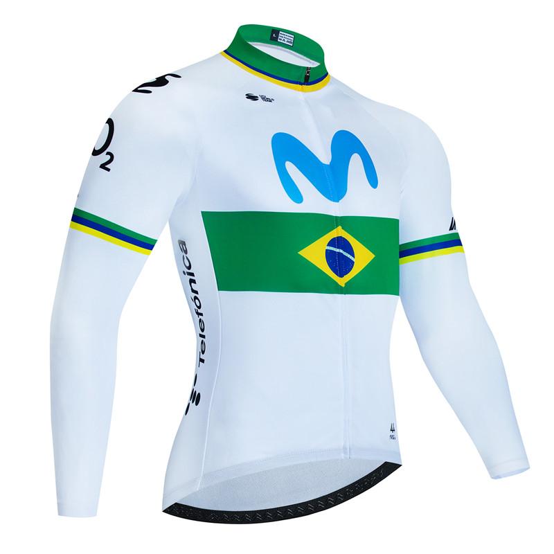 Movistar Autumn Cycling Jersey Set Ropa Ciclismo Spring Man Long Sleeve Bicycle Clothing MTB Jersey Bicicleta Maillot Culotte