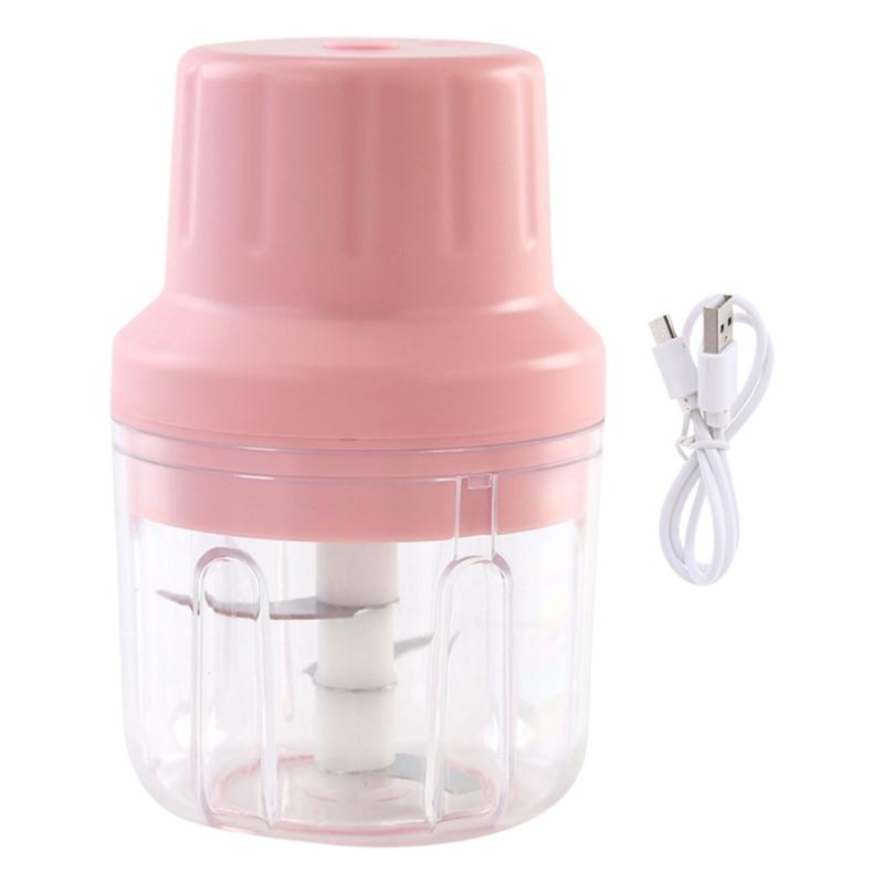 Mini Tritatutto Elettrico per Aglio Ricaricabile USB Tritaverdure Plastica Senza Fili Robot da Cucina per Aglio Cipolle