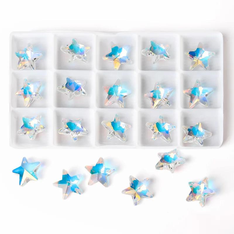 AB Color Crystal Pendants Shiny Charms Loose Beads for Necklace Bracelet Earring DIY Crafting Jewelry Accessory Making Supplies