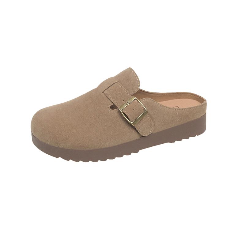 Damen Hausschuhe Dicke Sohle Plateau Sandalen Lässige Mädchen Clogs Höhenerhöhung Sommer Geschlossene Zehenpartie Offene Ferse Schuhe Übergröße