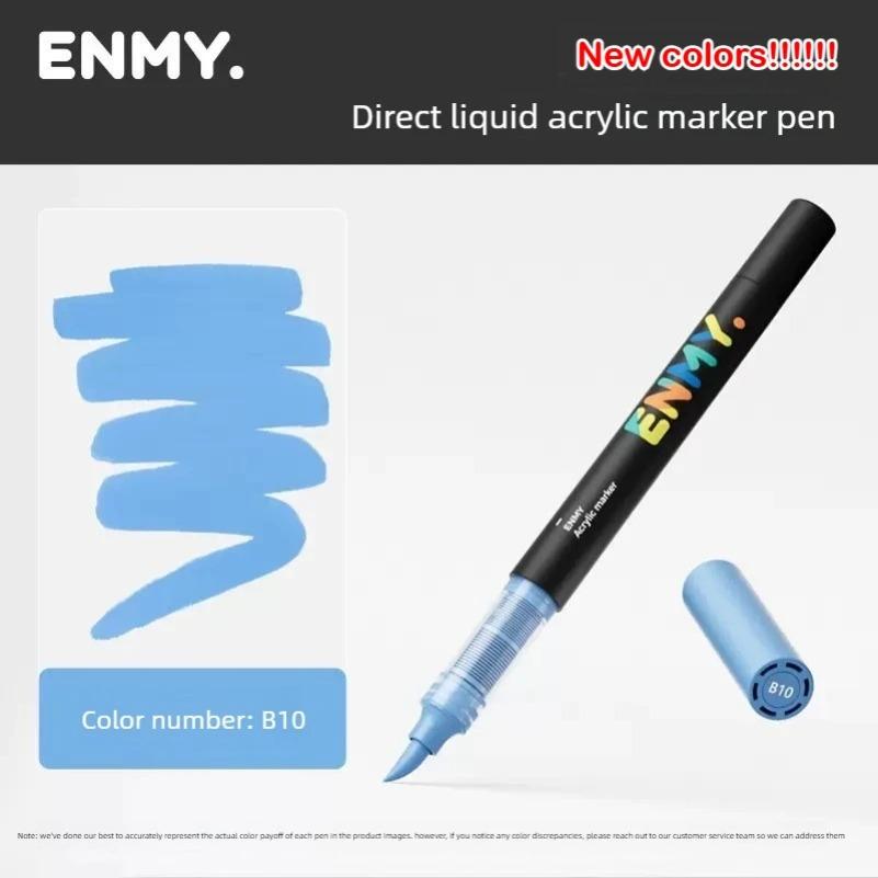 1 PC ENMY 80 Colors Direct Liquid Acrylic Markers Blendable Soft Tip Non-Transparent Art Markers School Supplies Stationery