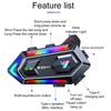 1pc RGB Colorful Mixing Motorcycle Helmet Speakers Bluetooth 5.3 Automatic Answer Helmet Headphone Hands-free Waterproof