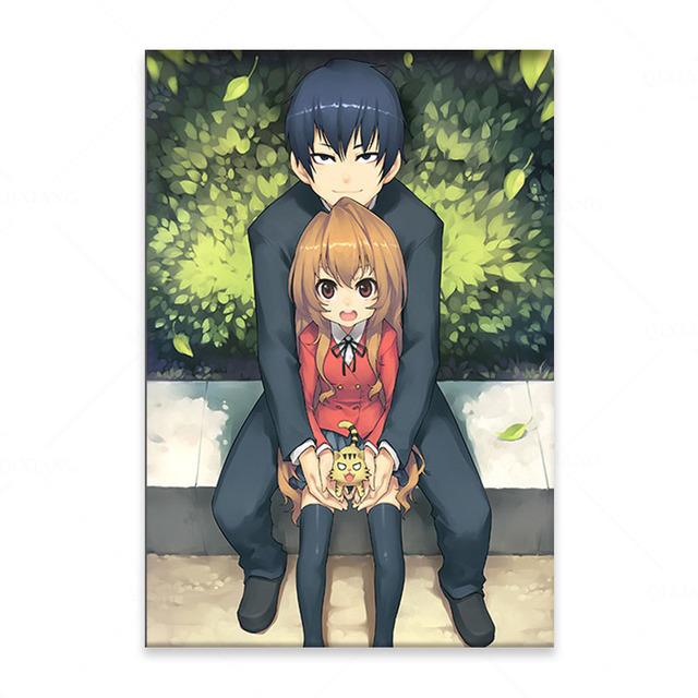 solid Wood Frame Toradora! Aisaka Taiga Anime Poster Wall Poster Canvas Painting Wall Decor Poster Wall Art Picture Room Decor Home Decor