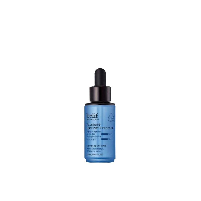 Belif Aqua Bomb Hidratant Hyalucid™ 11% Ser 15ml , 5 Tipuri De Acid Hialuronic, Bun Pentru Uscăciune, Piele Ternă, Pierderea Fermității & Elasticității,
