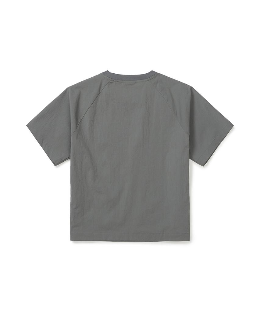 SNOWPEAK APPAREL Root Women'S Pocket Short Sleeve T-Shirt (S25Mwrts61) Dark Gray