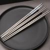 Chinese Chopsticks Stainless Steel Non-slip Sushi Chopstick Korean Japanese Food Metal Sticks Kitchen Tableware 10 Pairs/lot
