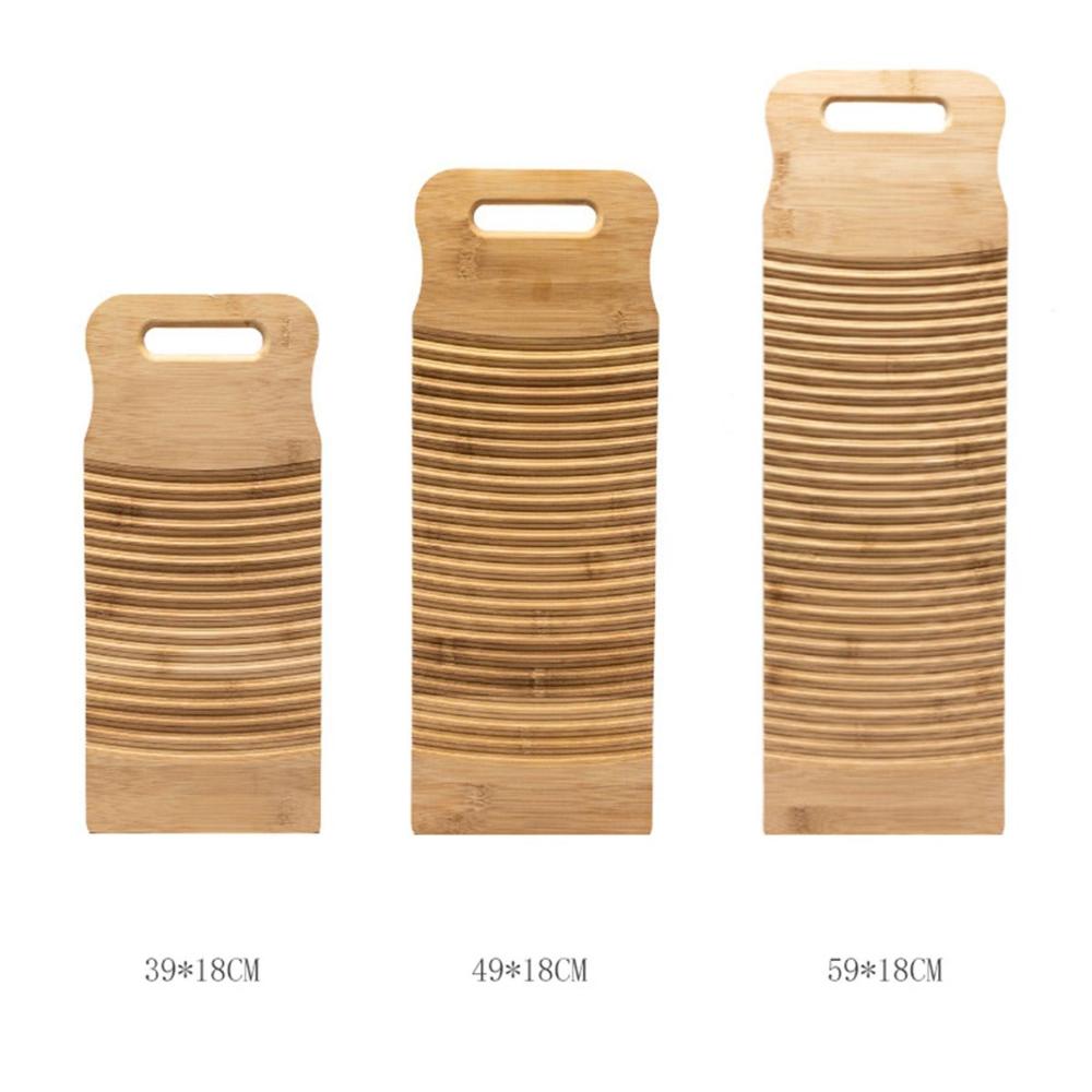 Eco-friendly Practical Rectangle Bamboo Portable Durable Clothes Cleaning Tools Laundry Board Scrubboards Washboard