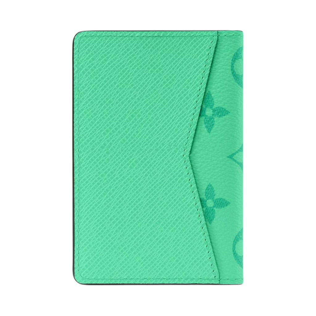 Louis Vuitton Pocket Organizer Monogram Coated Canvas Wallet Women Wallet Mint-Green M27652