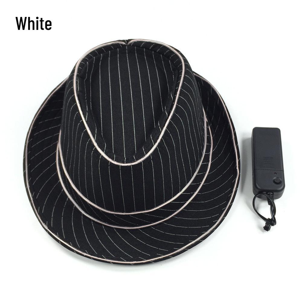 LED Glowing British Gentleman Top Hat - Stylish Trend for Prom Parties and Jazz Events