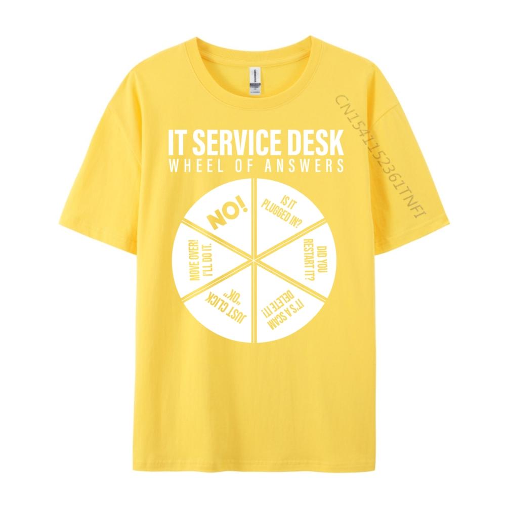 It Servicedesk Wheel Of Answers Computer Repair For It Freaks 3XL Men Clothing Graphic Tee Shirt New Year