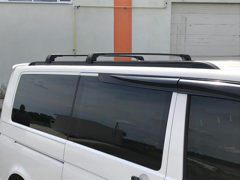 Integrated Roof Rails (black) Short Base for Volkswagen T5 Multivan 2003-2010