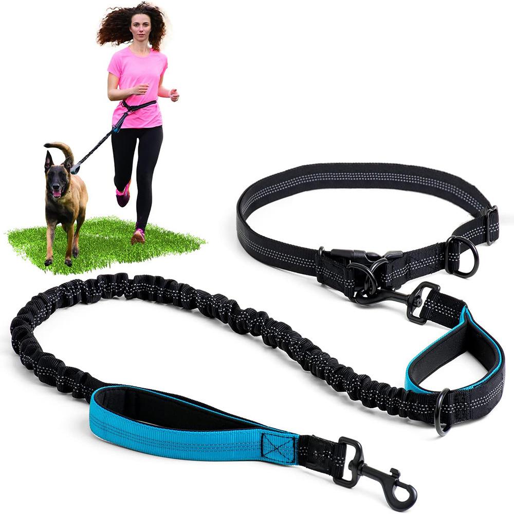 Hot Sale Running Dog Walking Belt Traction Rope Reflective Safety Buffer Retractable Outdoor Dog Rope Outdoor Sports Dog Rope