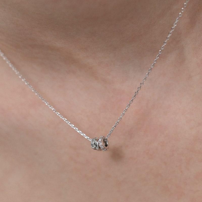 TATIANA (925 Silver) Gleam Rings Necklace NZ2462