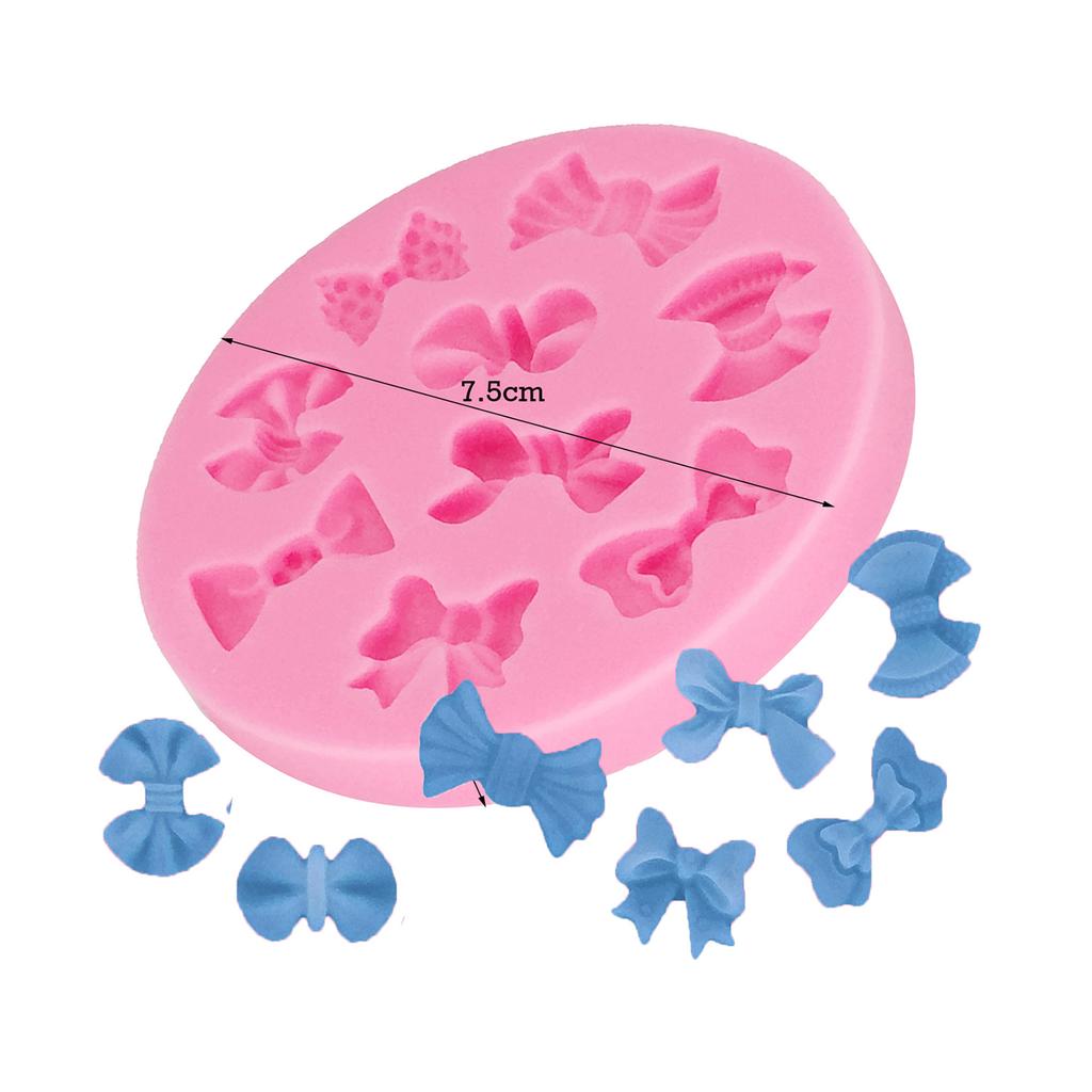 Bow Ribbon Molds Sugarcraft Clay DIY Cakes Dessert Gummy Candy Cupcakes Polymer Clay Gumpaste Mold