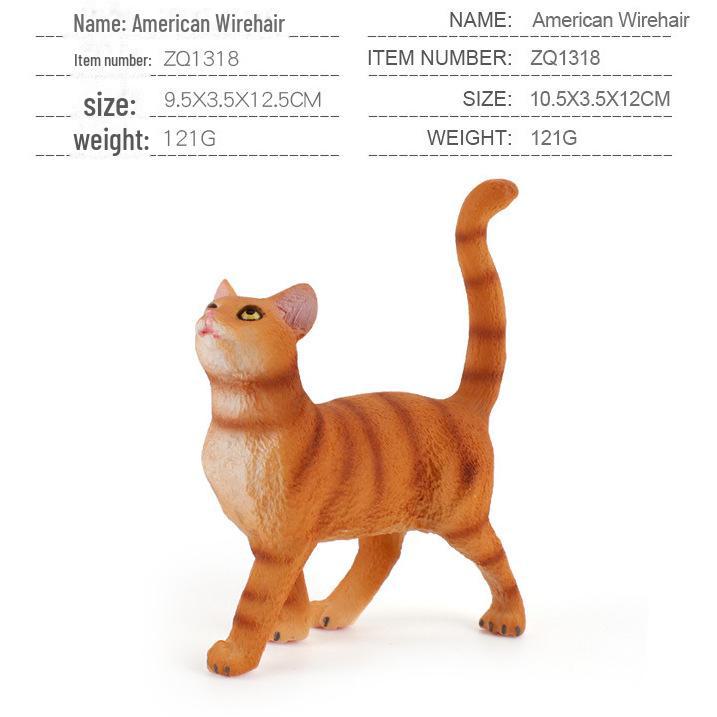 Seashell Cat Figurine: Realistic Kitten Toy Model