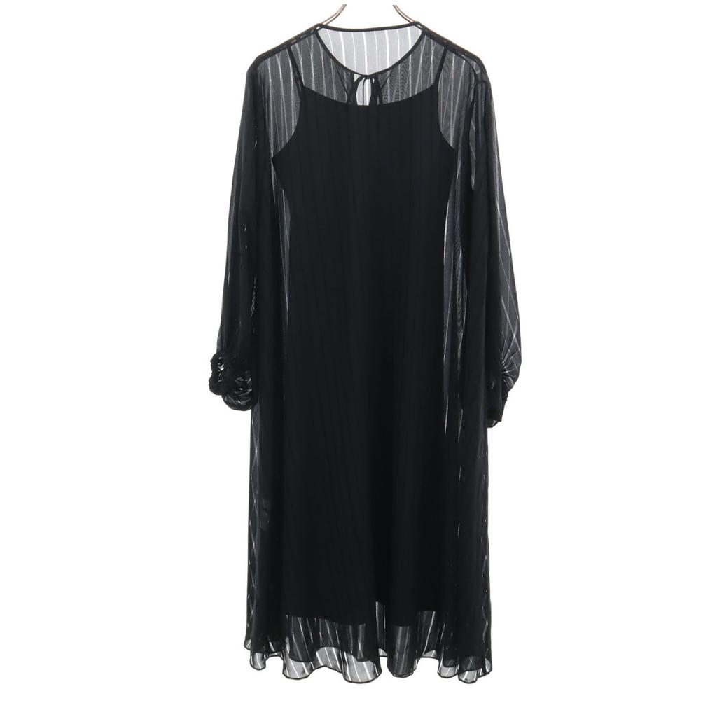 Unused ESTNATION Made In Japan Striped Pattern Long Sleeve Long Dress Women Used
