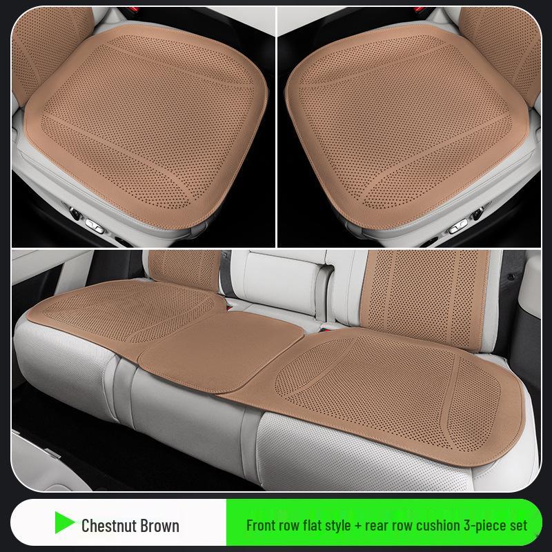 Universal Perforated Breathable Car Seat Cushion for Five-Seat Vehicles - Year-Round Ventilation