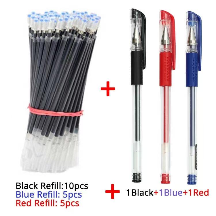 European Standard 0.5mm Black Bullet Tip Neutral Pen Set with Office Refills