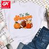Premium Baumwoll-T-Shirt Lustiger Herbst Tis The Season Aufdruck T-Shirt für Damen Kurzarm Rundhals Niedlich Hip Hop Kleidung Oberteile T-Shirts